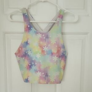 Fleo Pastel Floral Cross-Back Top